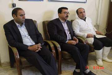 بازدید آقای دکتر جاویدی معاون بهداشتی و پیشگیری و اقای دکتر امیری معاون دفتر بهداشت و مدیریت بیماریه