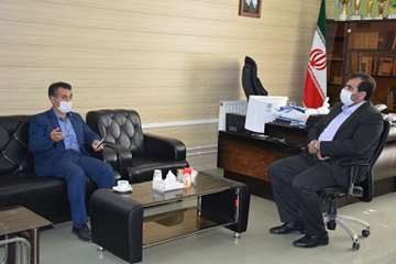 دیدار مدیر کل دامپزشکی استان اردبیل با فرماندار شهرستان مشکین شهر و گفتگو در خصوص موارد مرتبط با دام